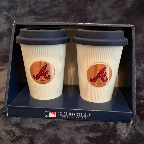 Major League Baseball Other - Atlanta Braves MLB 13 ounce barista cup with silicone lid NEW IN BOX